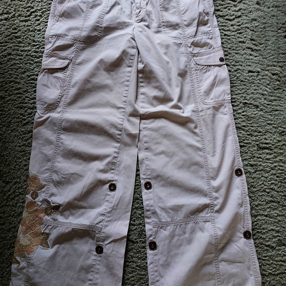 Express Khaki Flare & Wide Leg Jeans